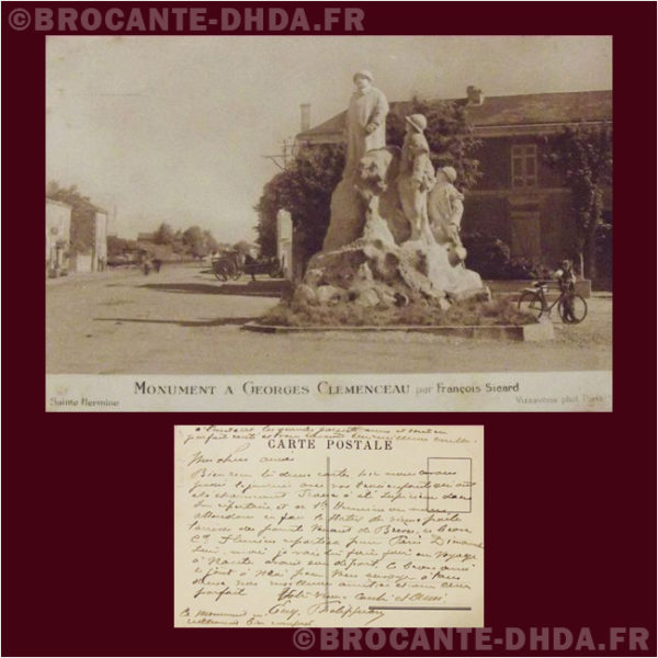 CPA Sainte hermine monument à clémenceau par françois sicard