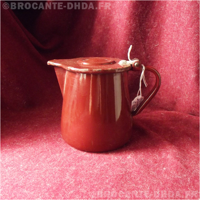 Pot à Lait Ancien En Tôle émaillée Multicolore - Bon état