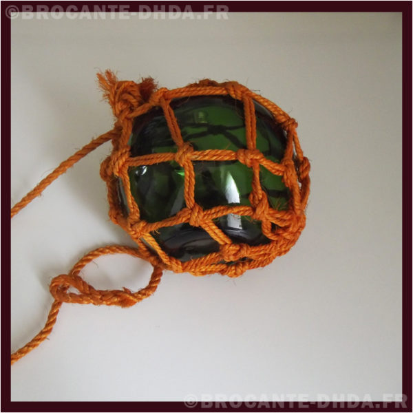 ANCIENNE BOULE DE Pêche Flotteur Verre Soufflé 12,5 cm EUR 20,00