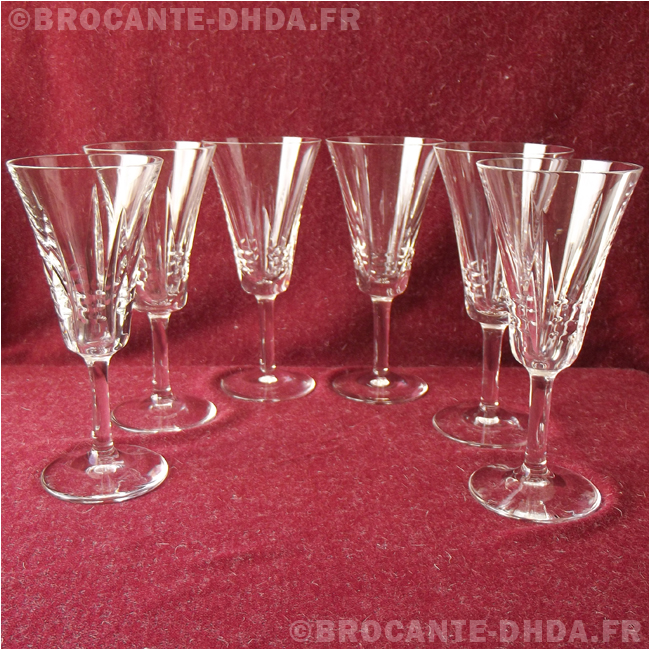 Cristal de Sèvres Arpèges Set de Verres à vin 6x6x17 cm Transparent 