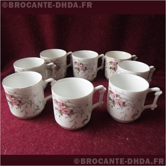 Lot De 3 Tasses Anciennes En Porcelaine - Czecho Slovakia - 10 Cm