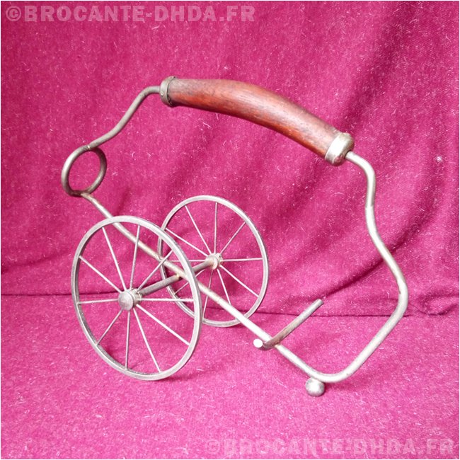 Porte-Bouteille De Table Métal Vintage Années 1950 – Avec Poignée Bois (Sans Marque)