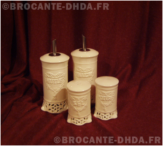 Ensemble Tescoma Pour Huile, Vinaigre, Sel Et Poivre - 4 Pièces En Acier Inoxydable Et Plastique