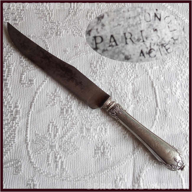 Manche à gigot Ercuis vers 1890 métal argenté