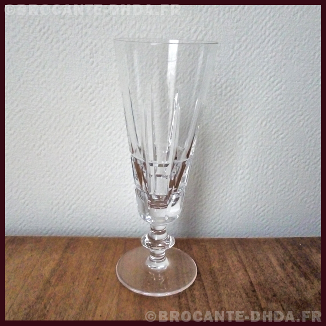 Flûte à champagne en cristal de Bayel D'Hier & D'Aujourd'hui