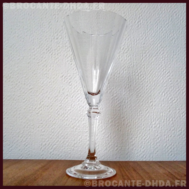 Flûte à Champagne Bohème Peinte à La Main – Ancienne – En L'État