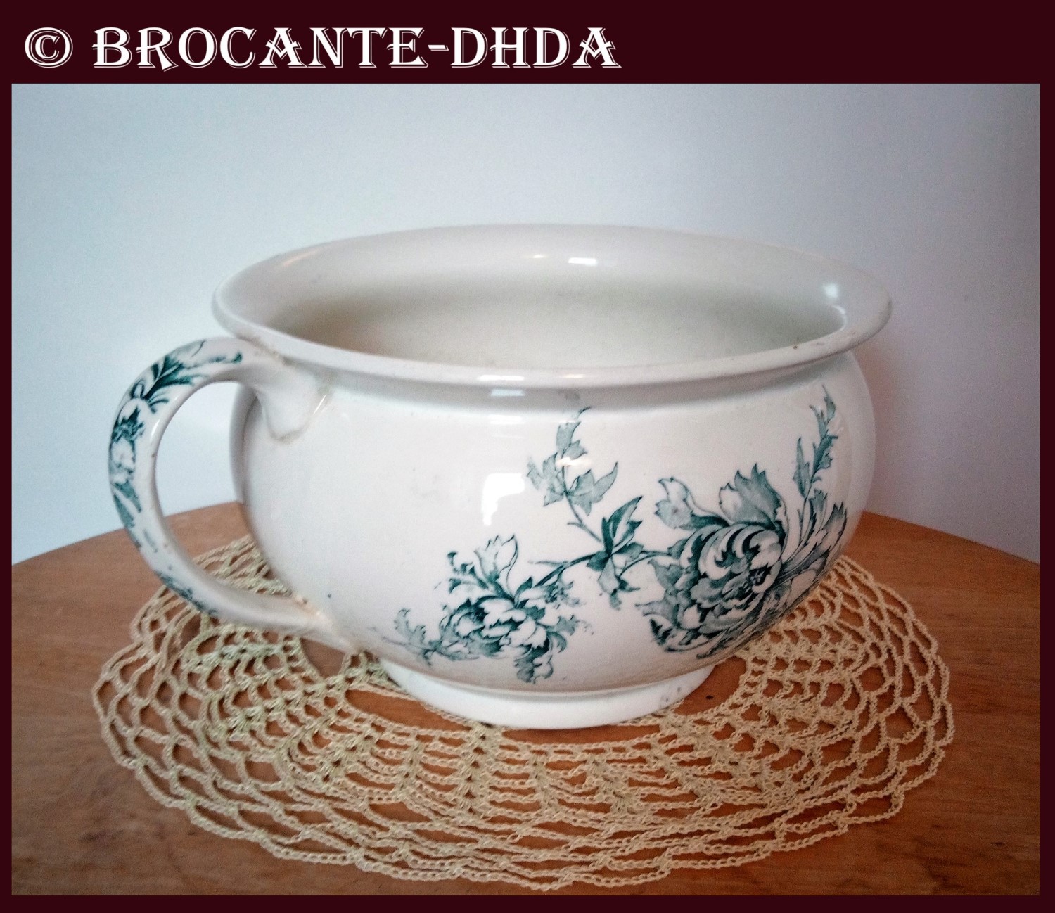 ANCIEN POT DE chambre Vase de nuit Badonviller TF Modèle Jardinière
