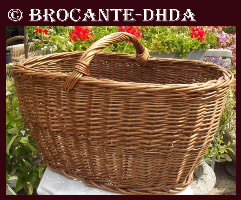 Grand panier en osier - D'Hier & D'Aujourd'hui