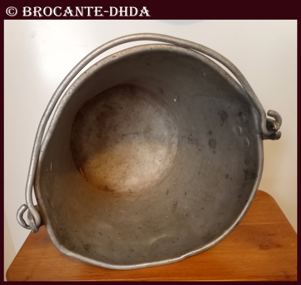 Ancien Seau à Pêche Flottant Galvanisé, Pour Ménés, Style Vintage
