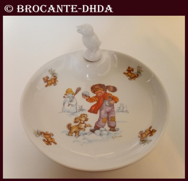 Assiette chauffante bébé porcelaine